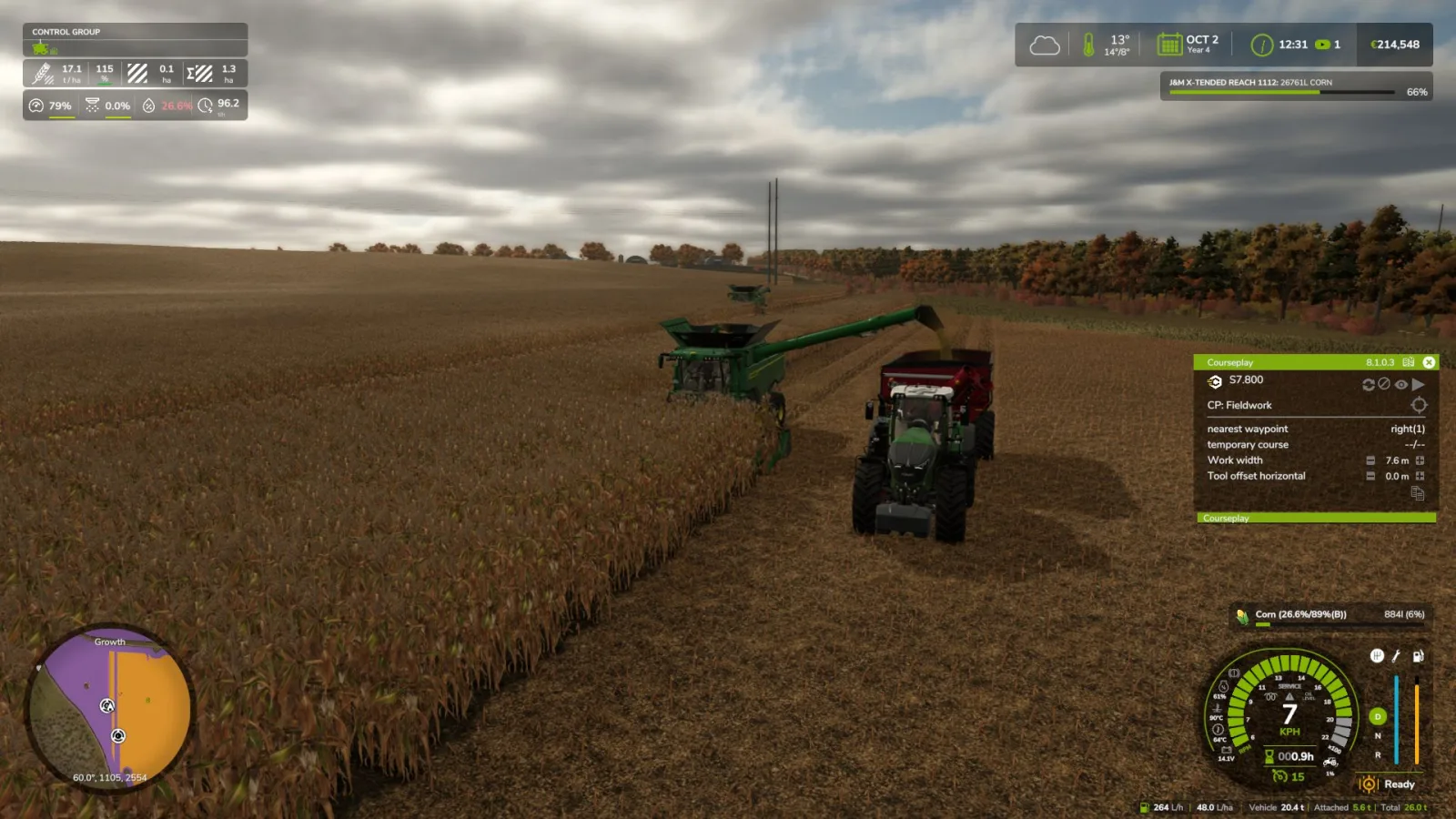 Courseplay: Unload Me FS25 - screenshot 2