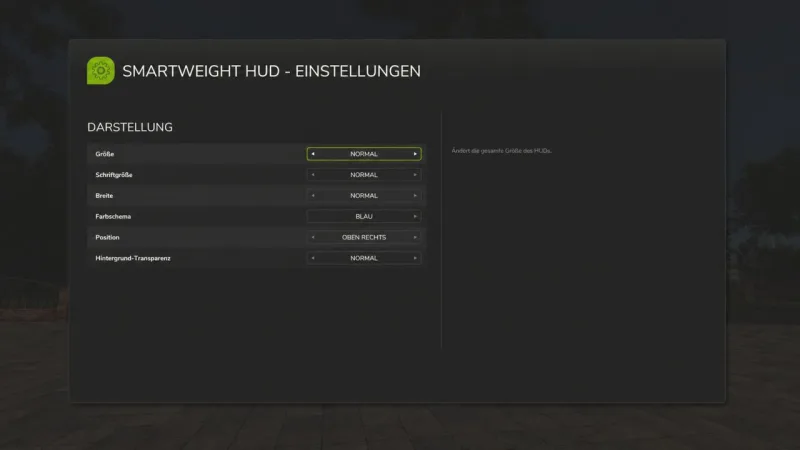 Smart Weight HUD FS25