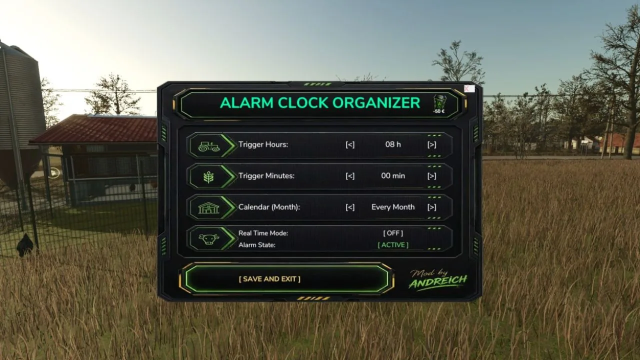 Farmer's Alarm Organizer FS25 - screenshot 1