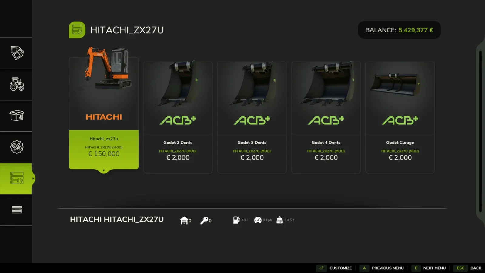 Hitachi ZX27U