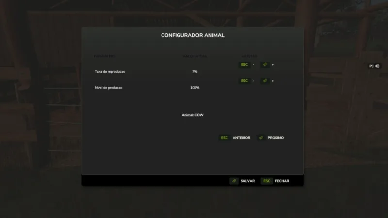 Configurable Animal Reproduction FS25
