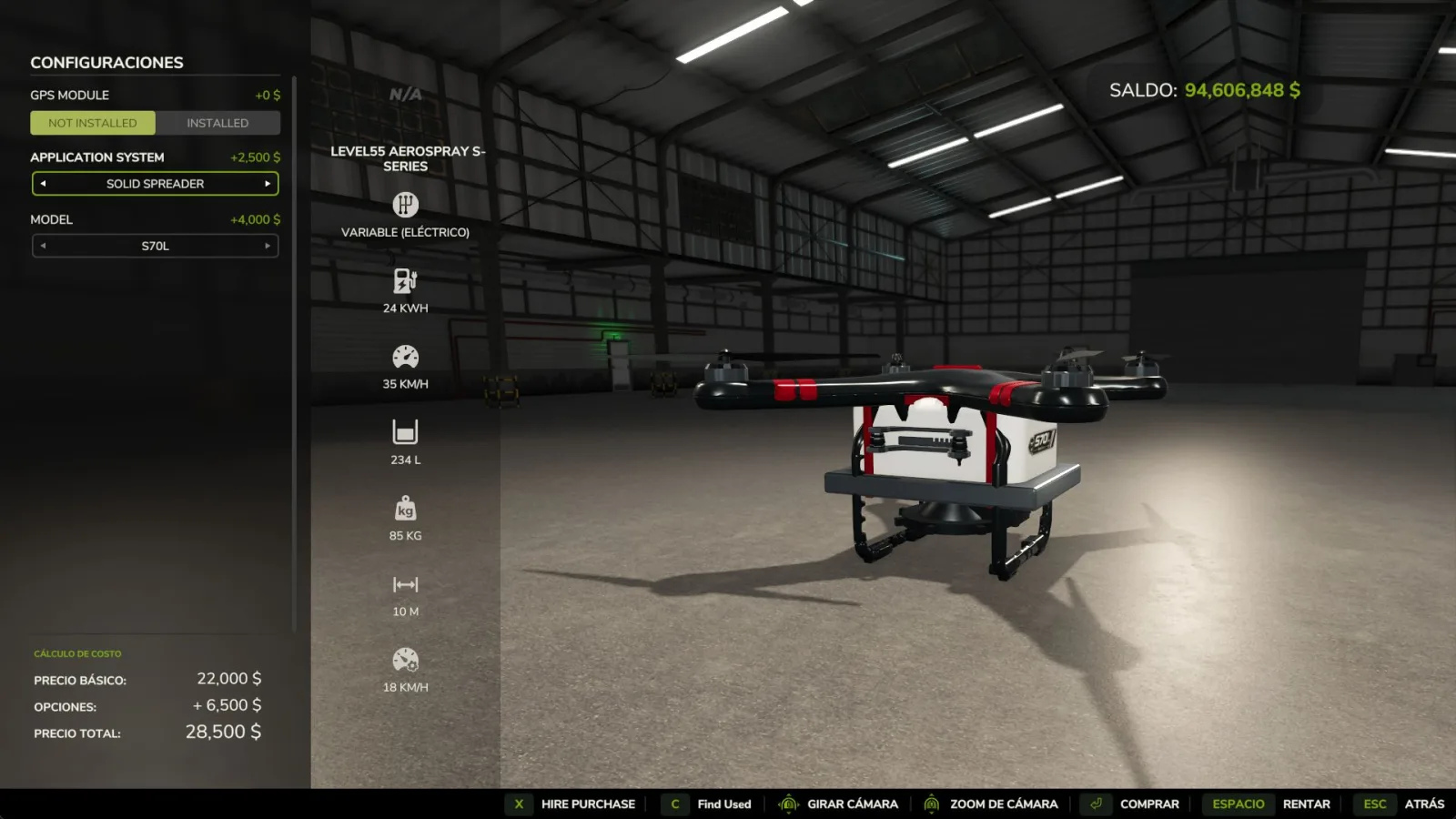 Agro Drone - AeroSpray S70L FS25 - screenshot 2