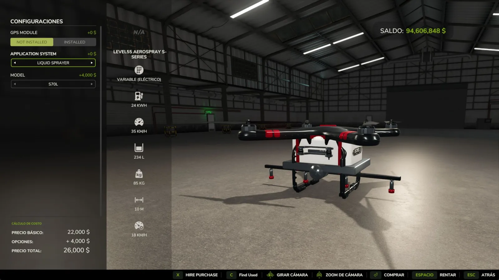 Agro Drone - AeroSpray S70L FS25 - screenshot 3