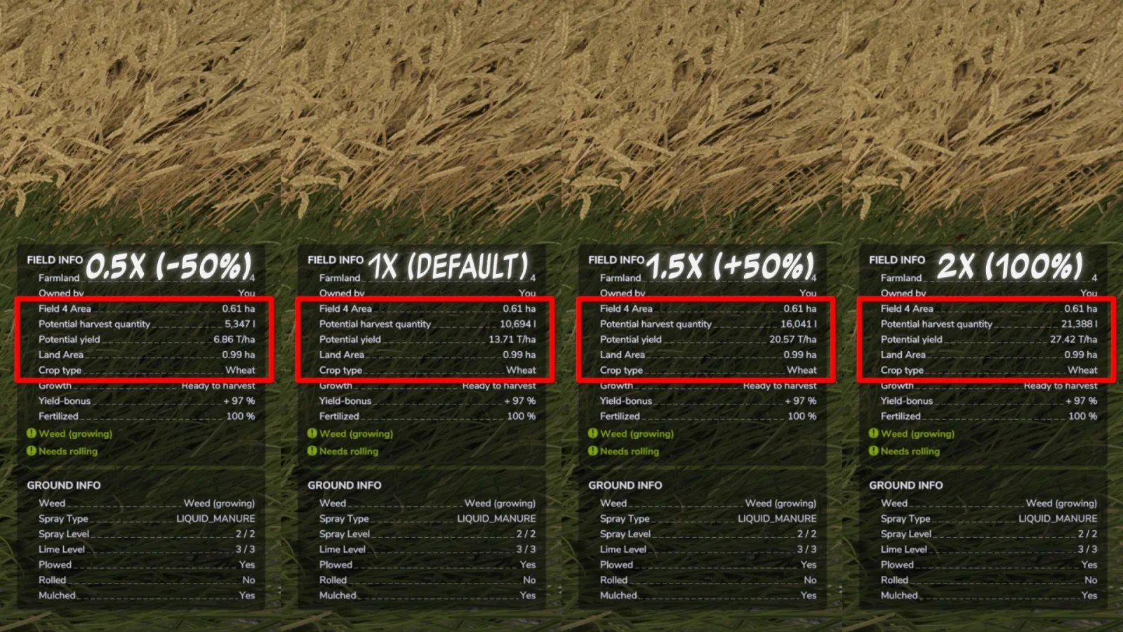 Yield control FS25 - screenshot 2