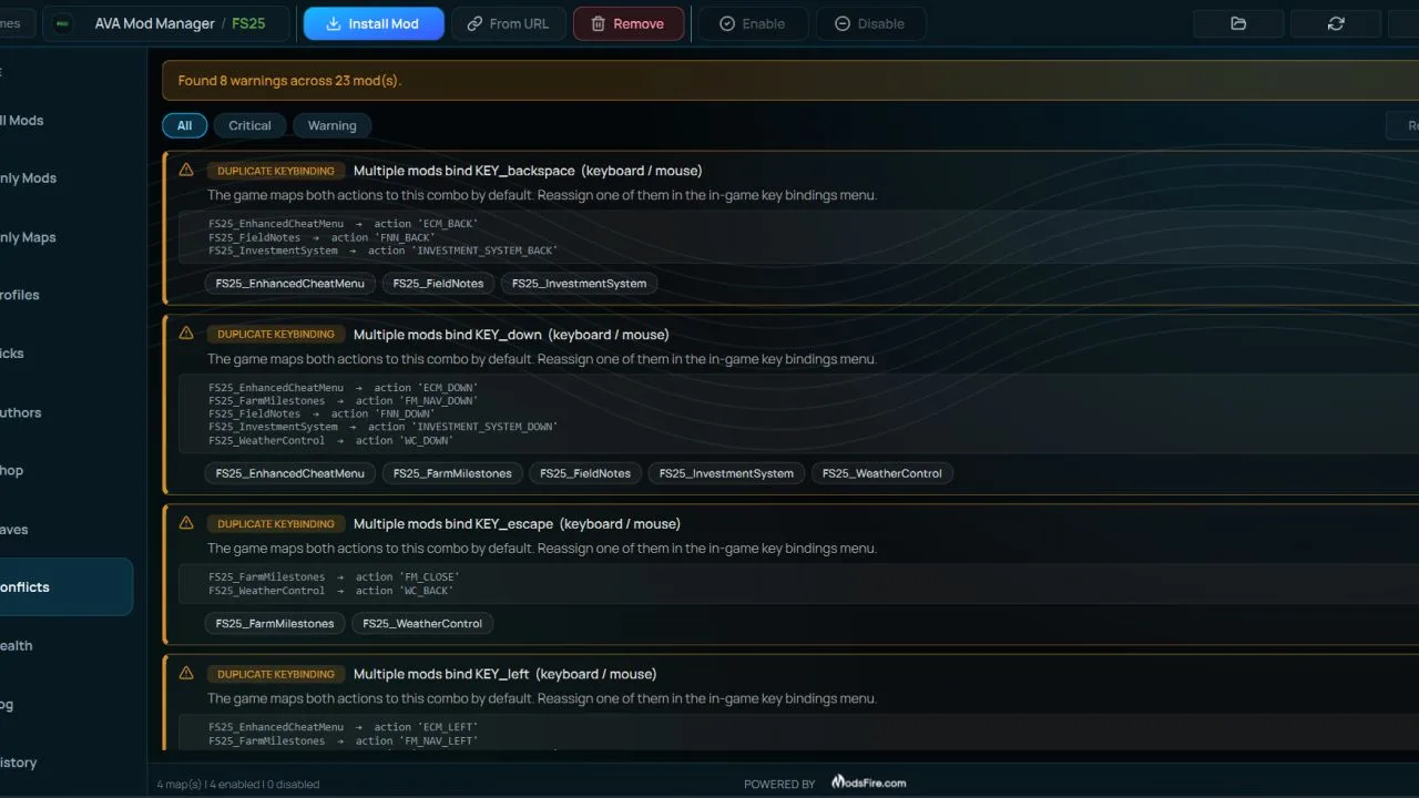 AVA Mod Manager FS25 - screenshot 3
