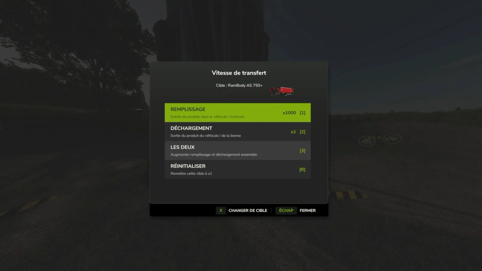 Transfer Speed Menu FS25 - screenshot 2