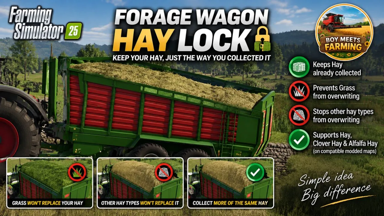 Forage Wagon Hay Lock FS25