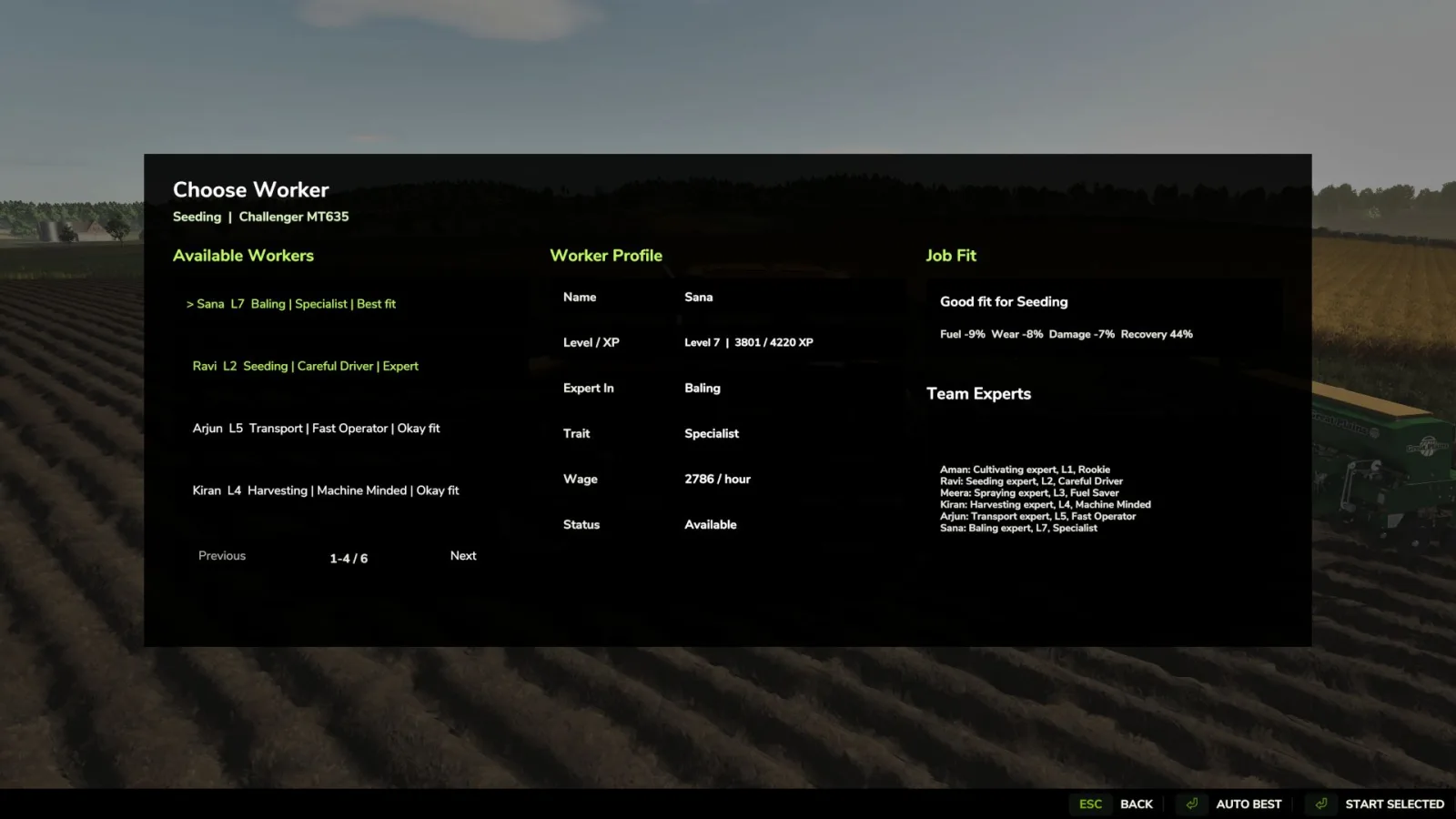 Worker Skill System FS25 - screenshot 1