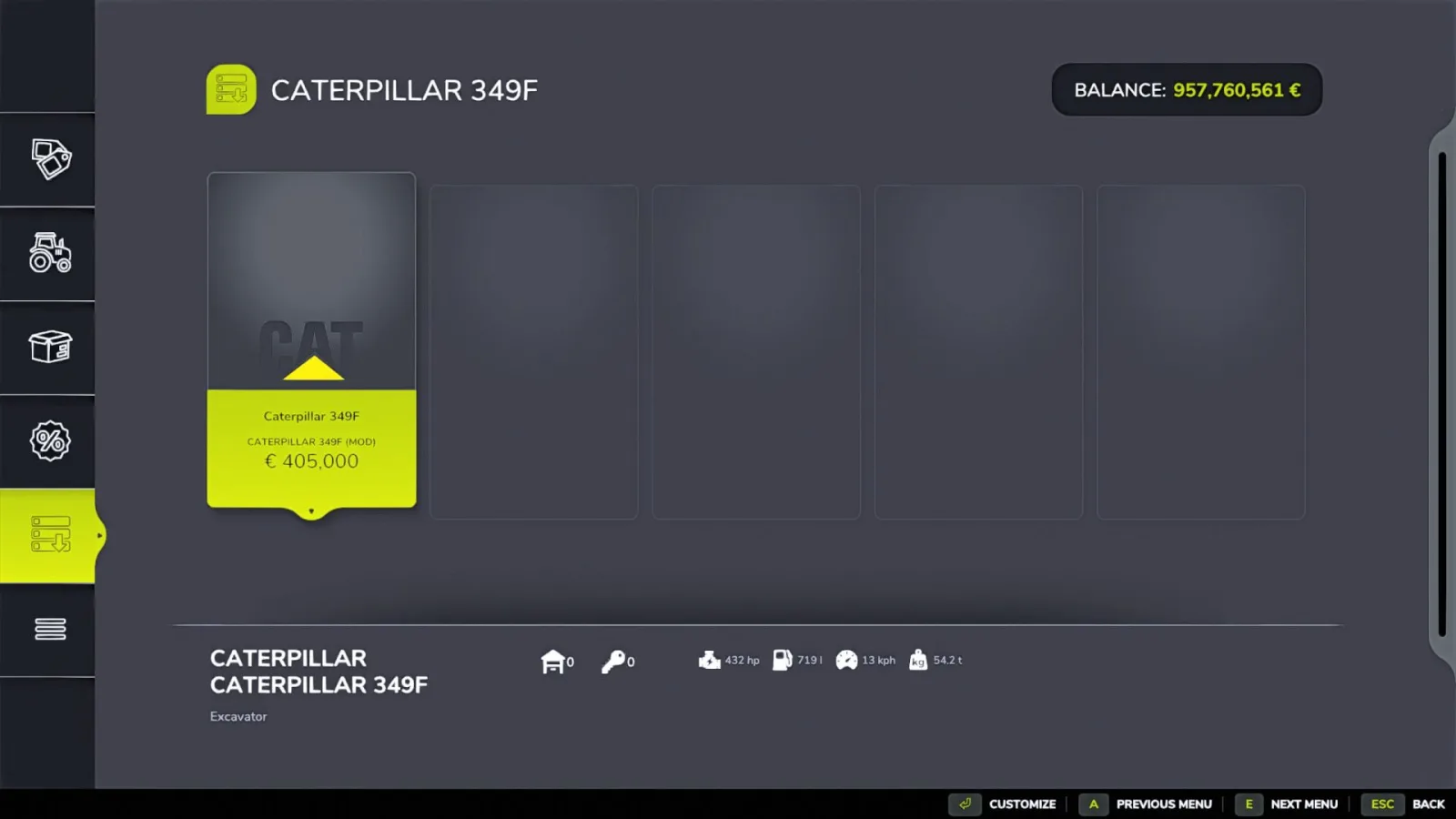 Caterpillar 349F Bagger FS25 - screenshot 3