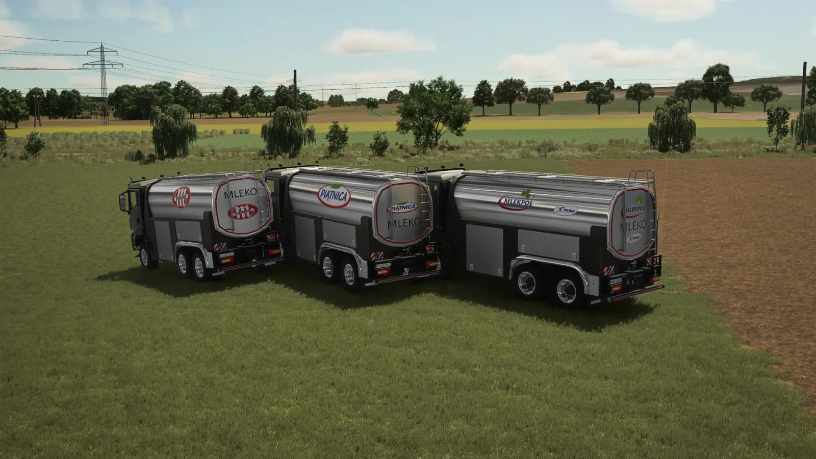 Polish dairy companies' trucks FS25 - screenshot 3