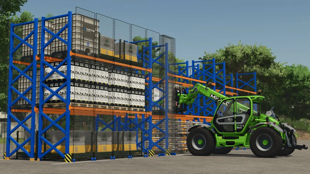 Pallet Racking With Safety Grilles FS25 - screenshot 2