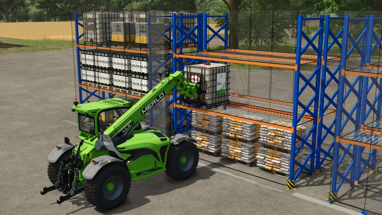 Pallet Racking With Safety Grilles FS25 - screenshot 1