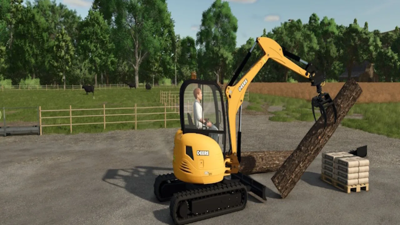 John Deere 35C ZTS Mini Excavator FS25 - screenshot 3