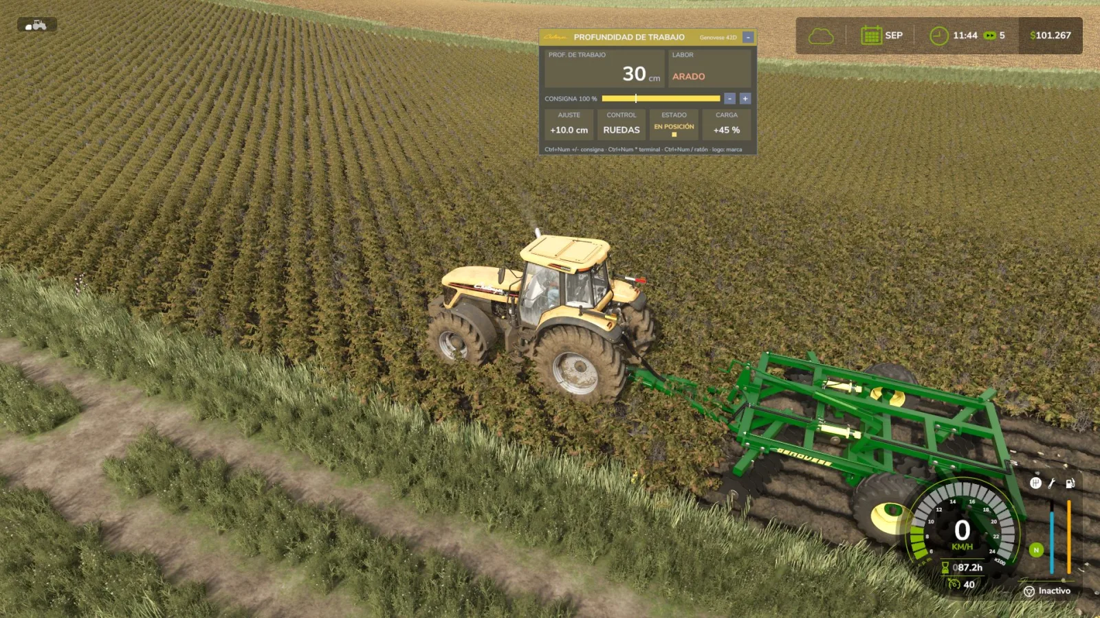 Variable Working Depth FS25 - screenshot 1