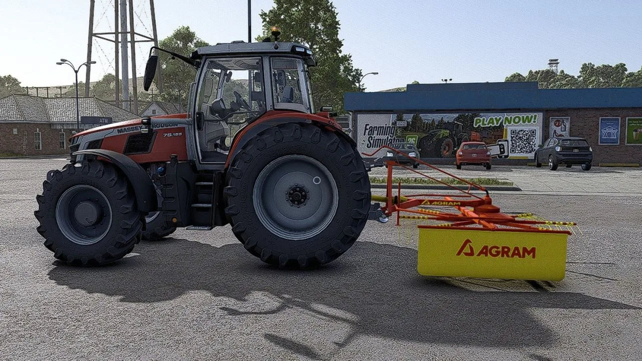 Agram Mounted Single-Rotor Windrower FS25 - screenshot 1