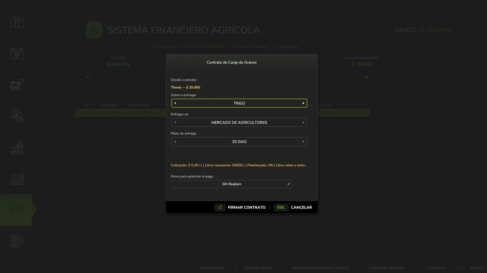 Agricultural Financial System FS25 - screenshot 2