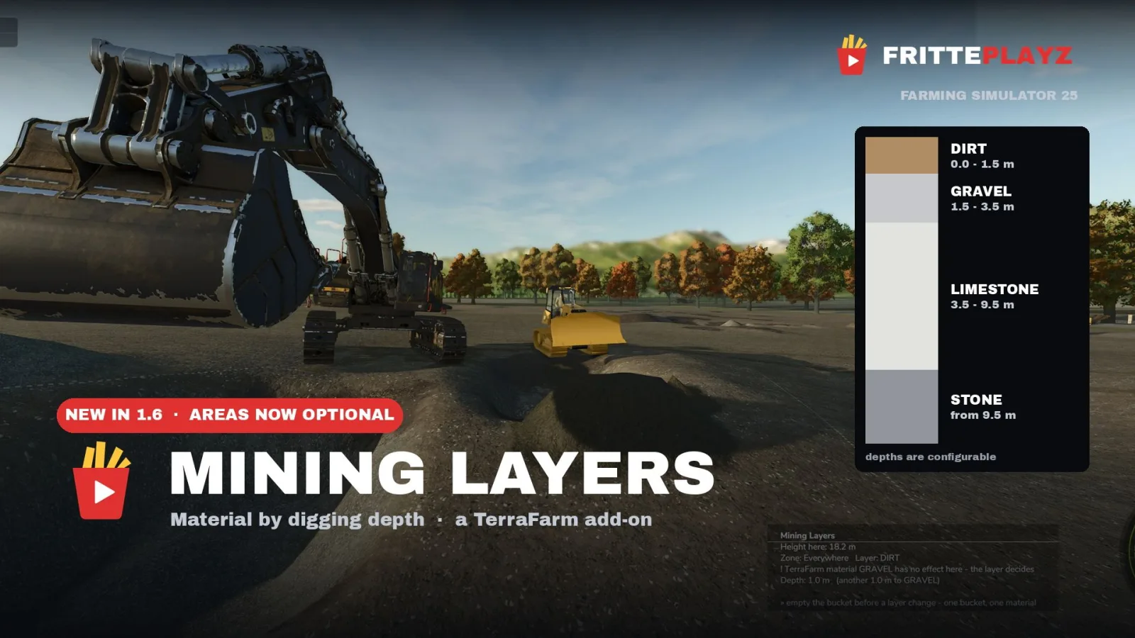 Mining / Pit Layers (TerraFarm Add-on) FS25 - screenshot 1