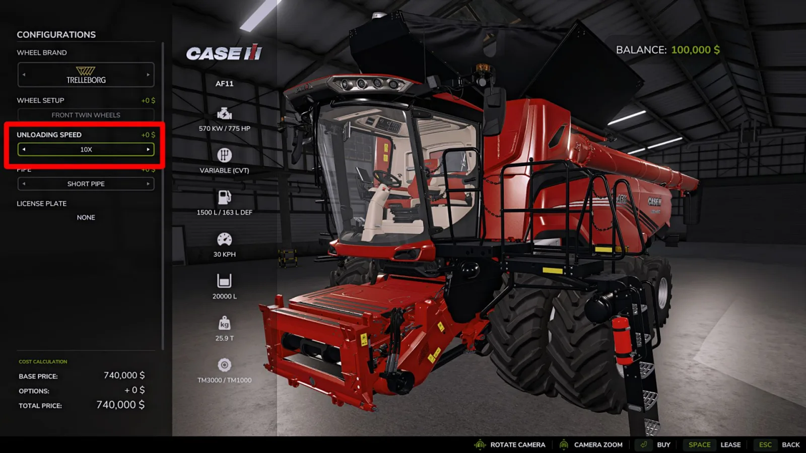 Adjustable unloading speed FS25 - screenshot 2