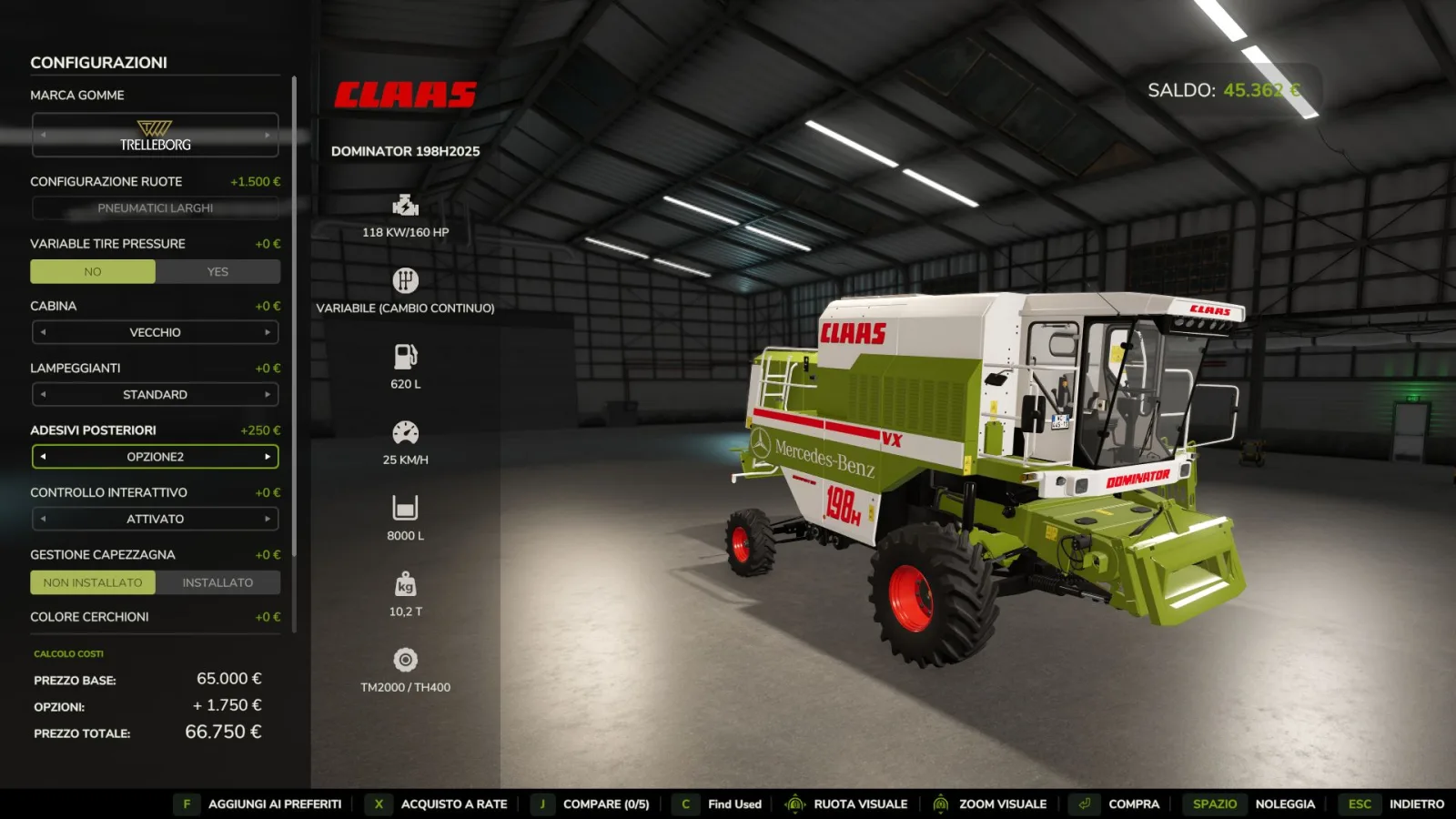Claas Dominator 198H 2025 FS25 - screenshot 1