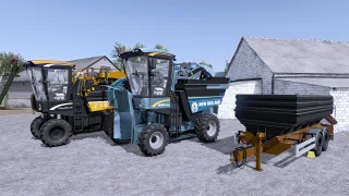 Harvesters & trailers for grapes and olives – choice of colors, more power, more volume! FS25