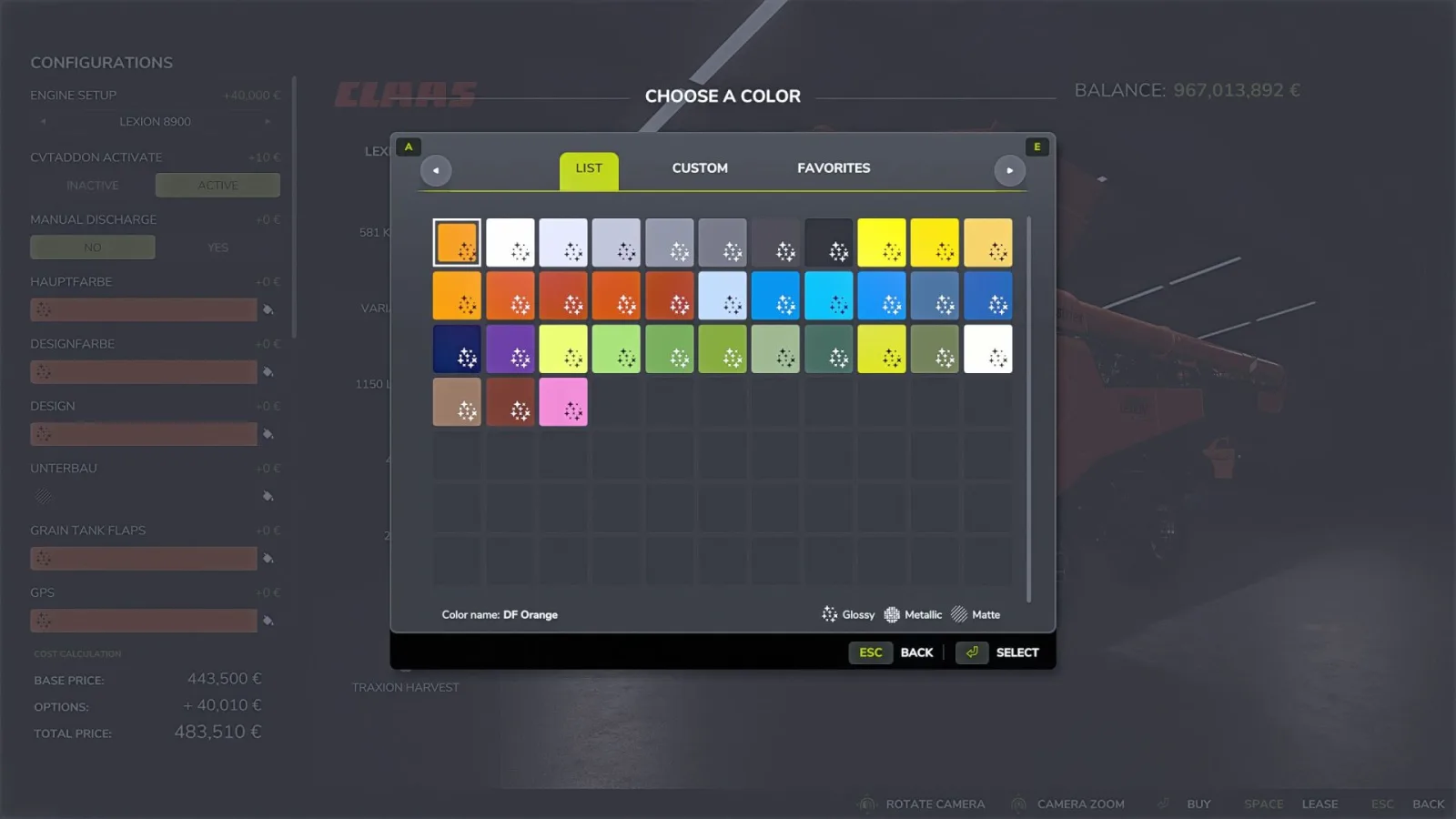 Claas Lexion 8000 – DF Industries Edition FS25 - screenshot 3