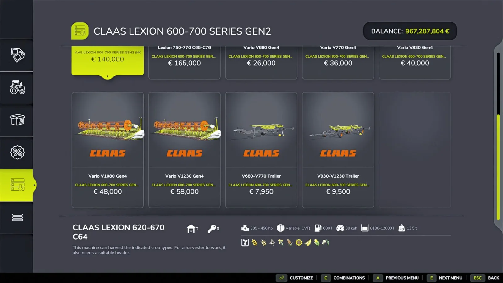 CLAAS Lexion 600/700 GEN 2 FS25 - screenshot 3
