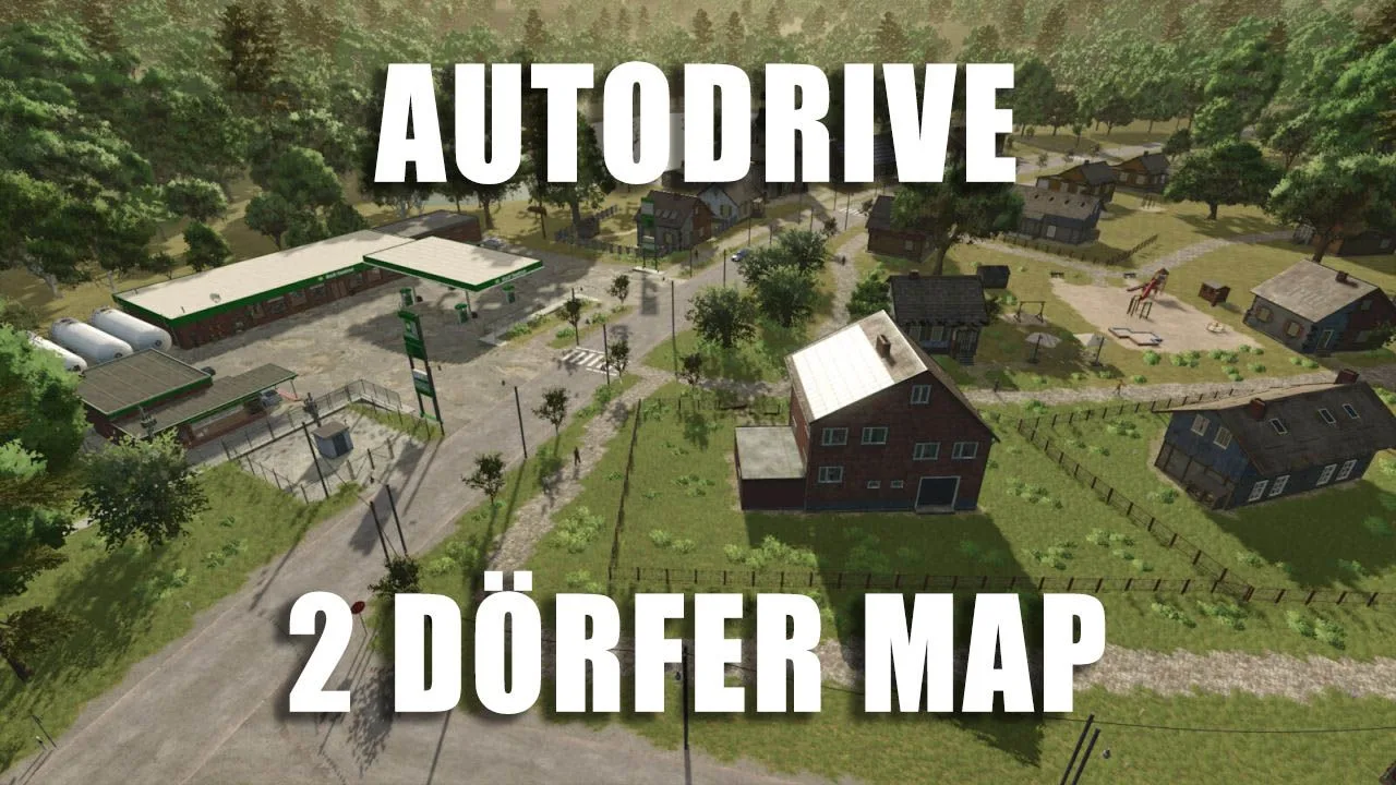 AutoDrive 2 Dörfer Map FS25