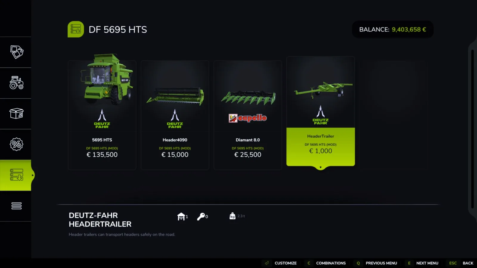 Deutz Fahr 5695 HTS FS25