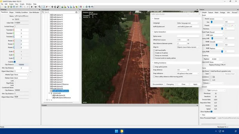 Traffic Spline Builder for Giants Editor