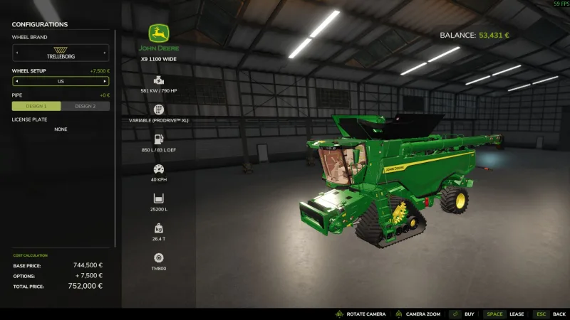 John Deere X9 Edit FS25