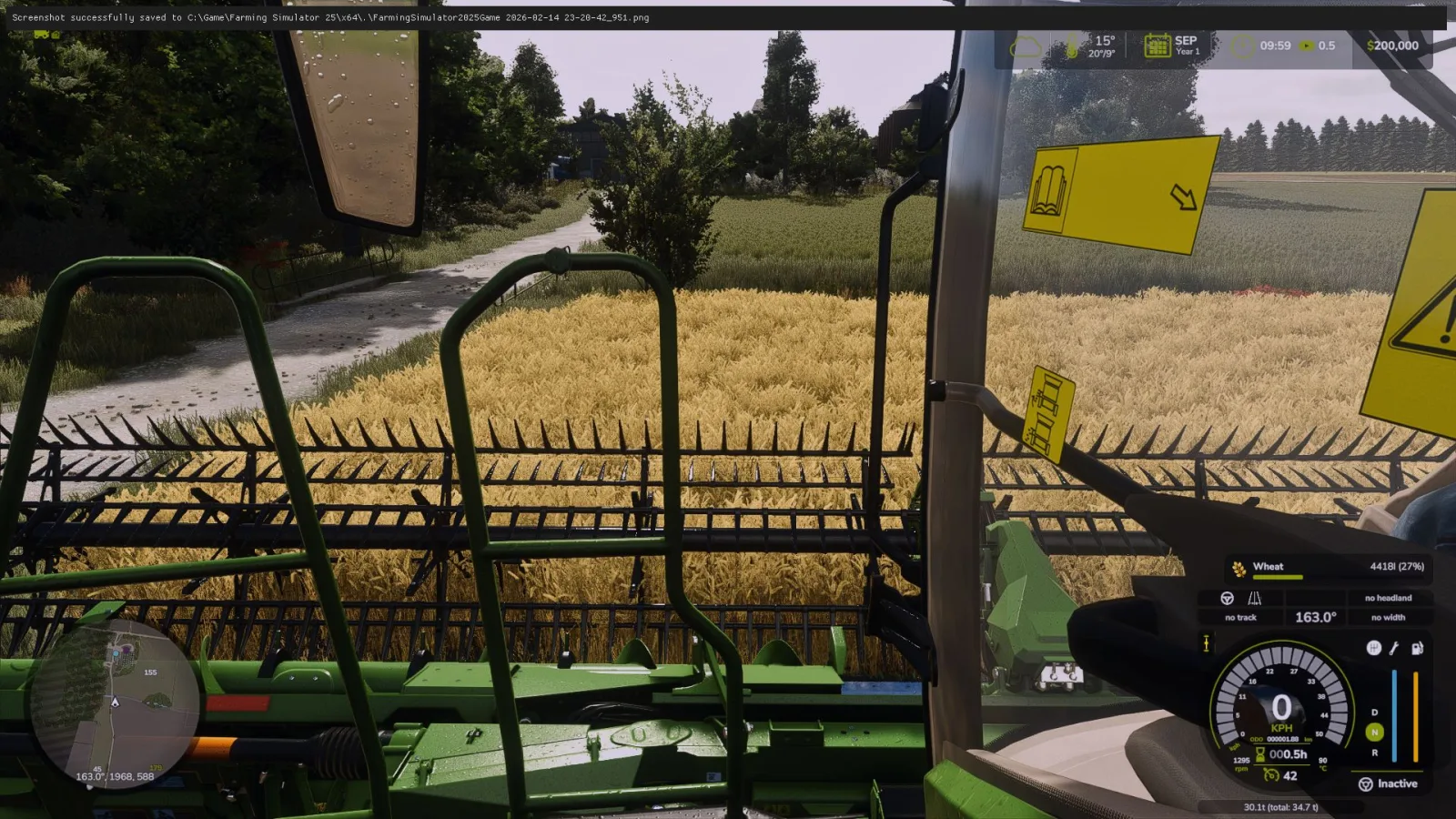 Additional cameras for John Deere X9 Series FS25
