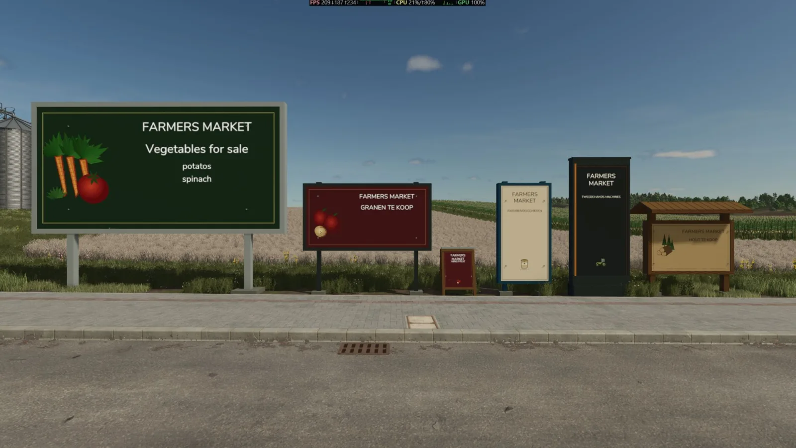Farmers Market Signs FS25 - screenshot 2