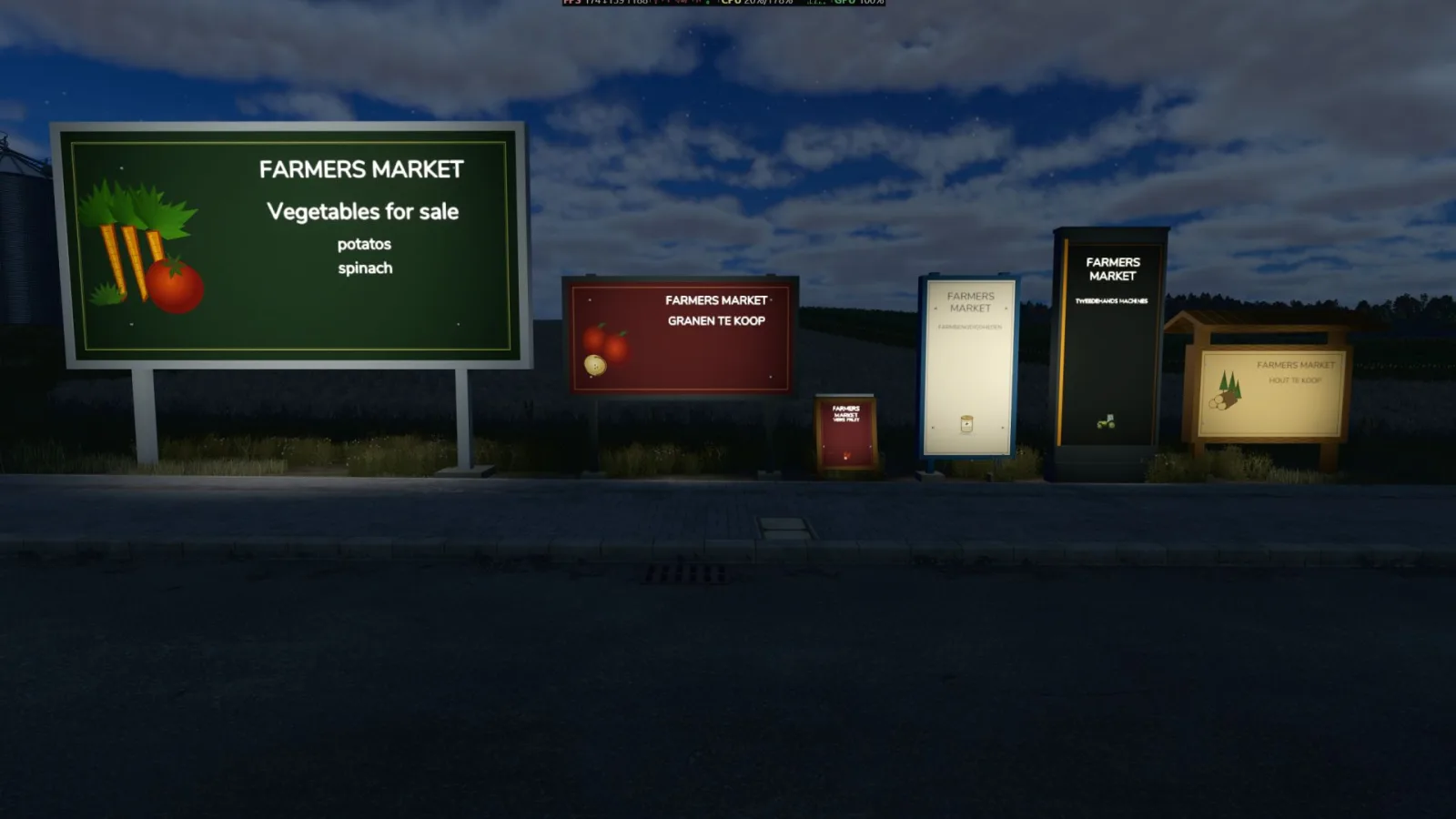 Farmers Market Signs FS25 - screenshot 3