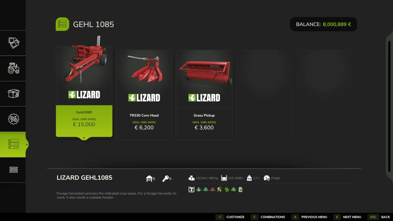 Gehl 1085 FS25