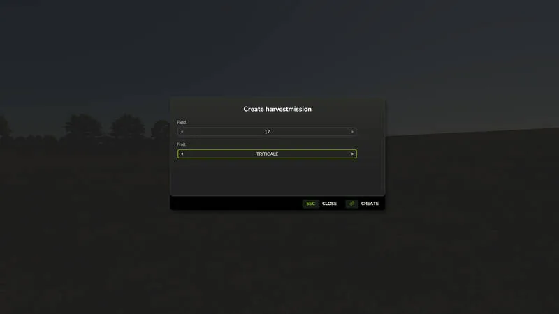 Harvest Mission Creator
