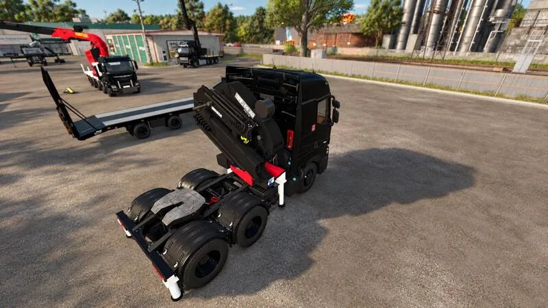 Renault T with HMF 6020 Crane and Fly Jib - screenshot 2
