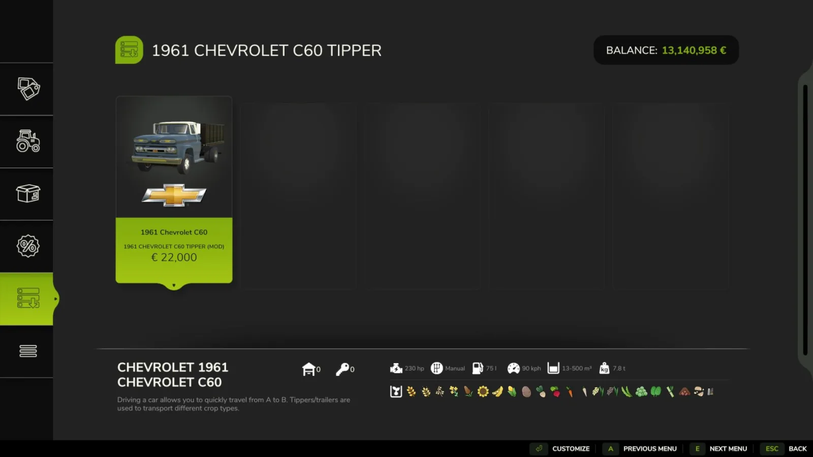 Chevrolet Viking C60 1961 FS25 - screenshot 2