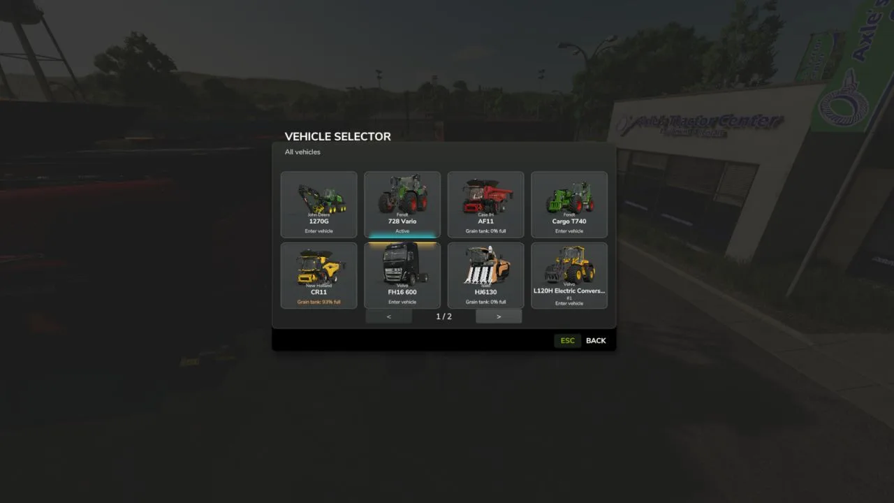 Vehicle Selector FS25 - screenshot 2