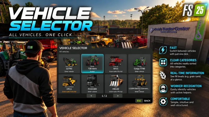 Vehicle Selector FS25