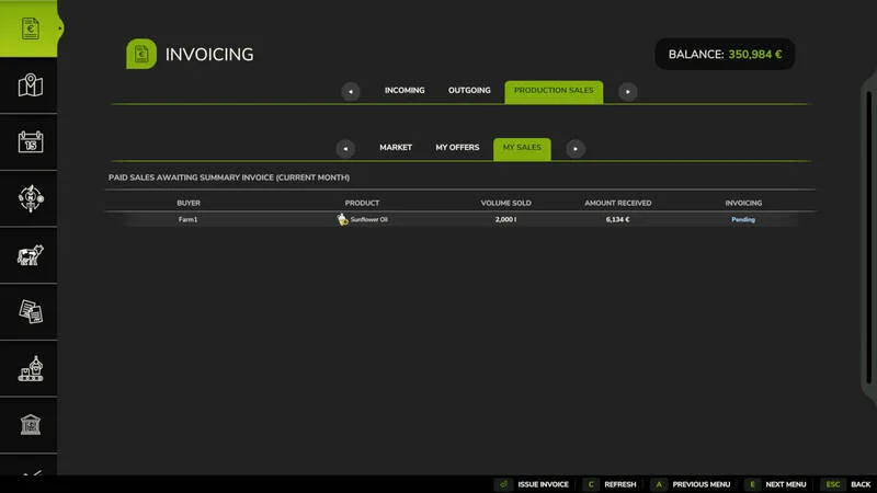 Invoices - Production Sales - screenshot 2