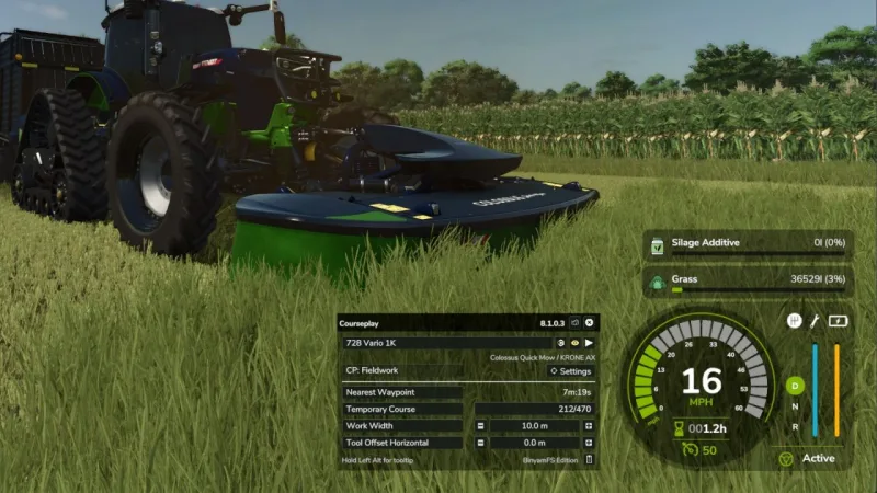BinyamFS Edition HUD For Courseplay FS25
