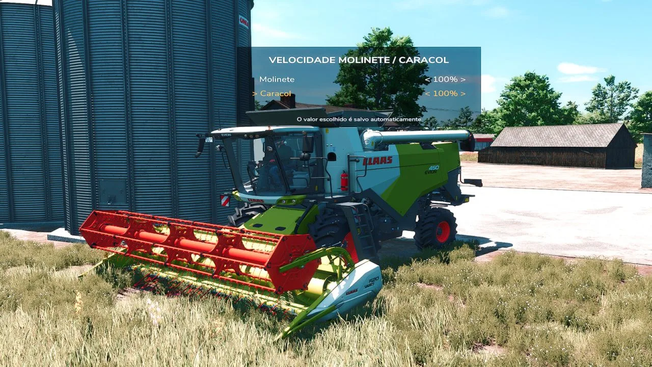 Adjust Reel and Auger Speed FS25 - screenshot 2