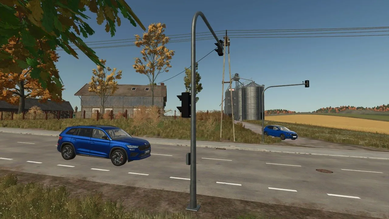 Small orange-red traffic light FS25 - screenshot 3