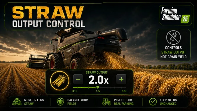 Straw output control FS25