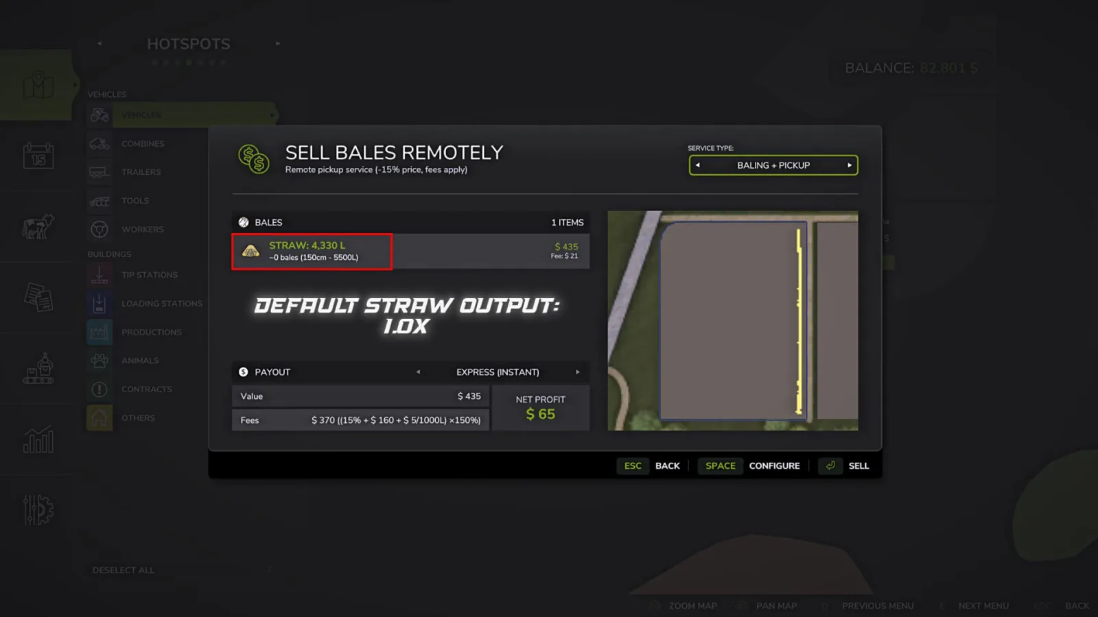 Straw output control FS25 - screenshot 3
