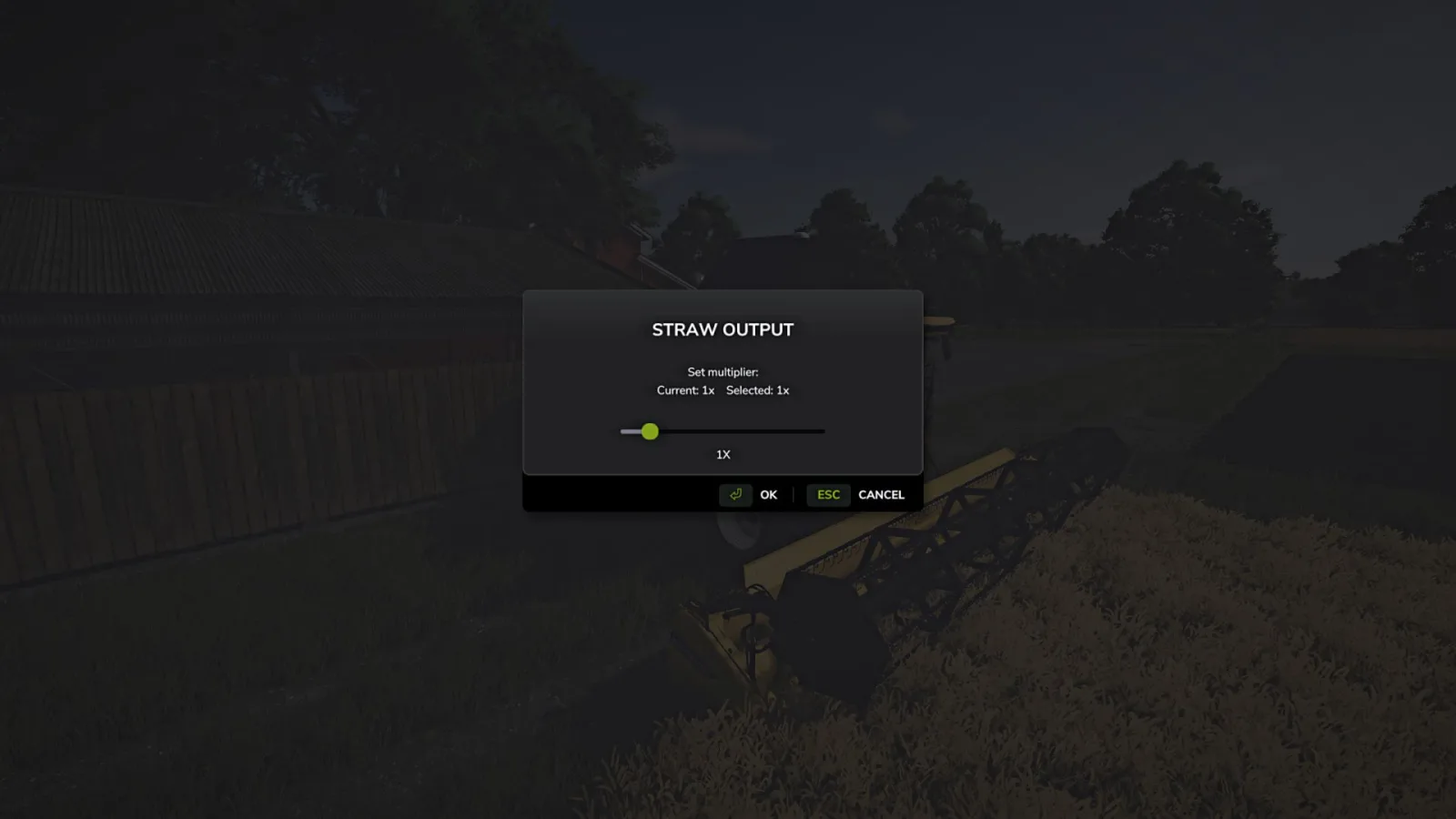 Straw output control FS25 - screenshot 2