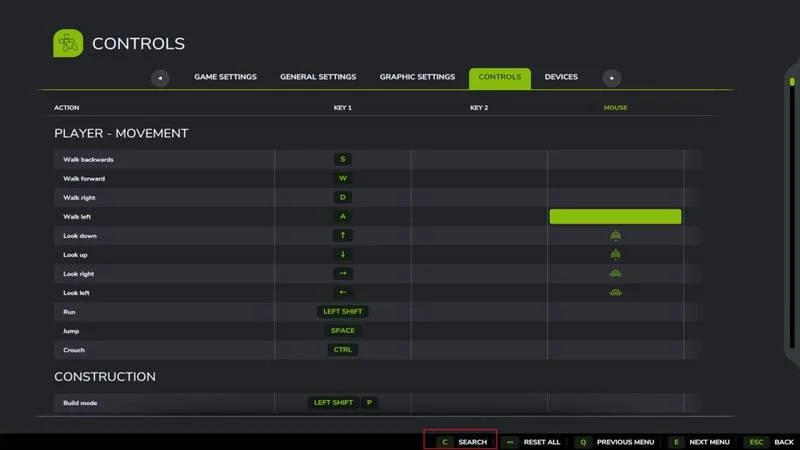 Game Controls Search - screenshot 1