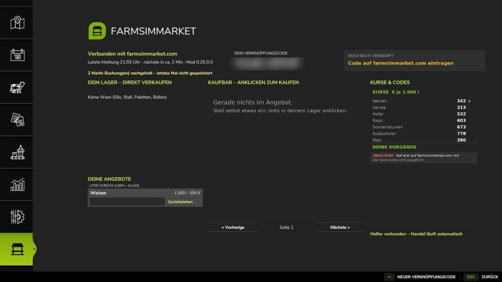 FarmSimMarket – Player Market & Rankings FS25 - screenshot 2