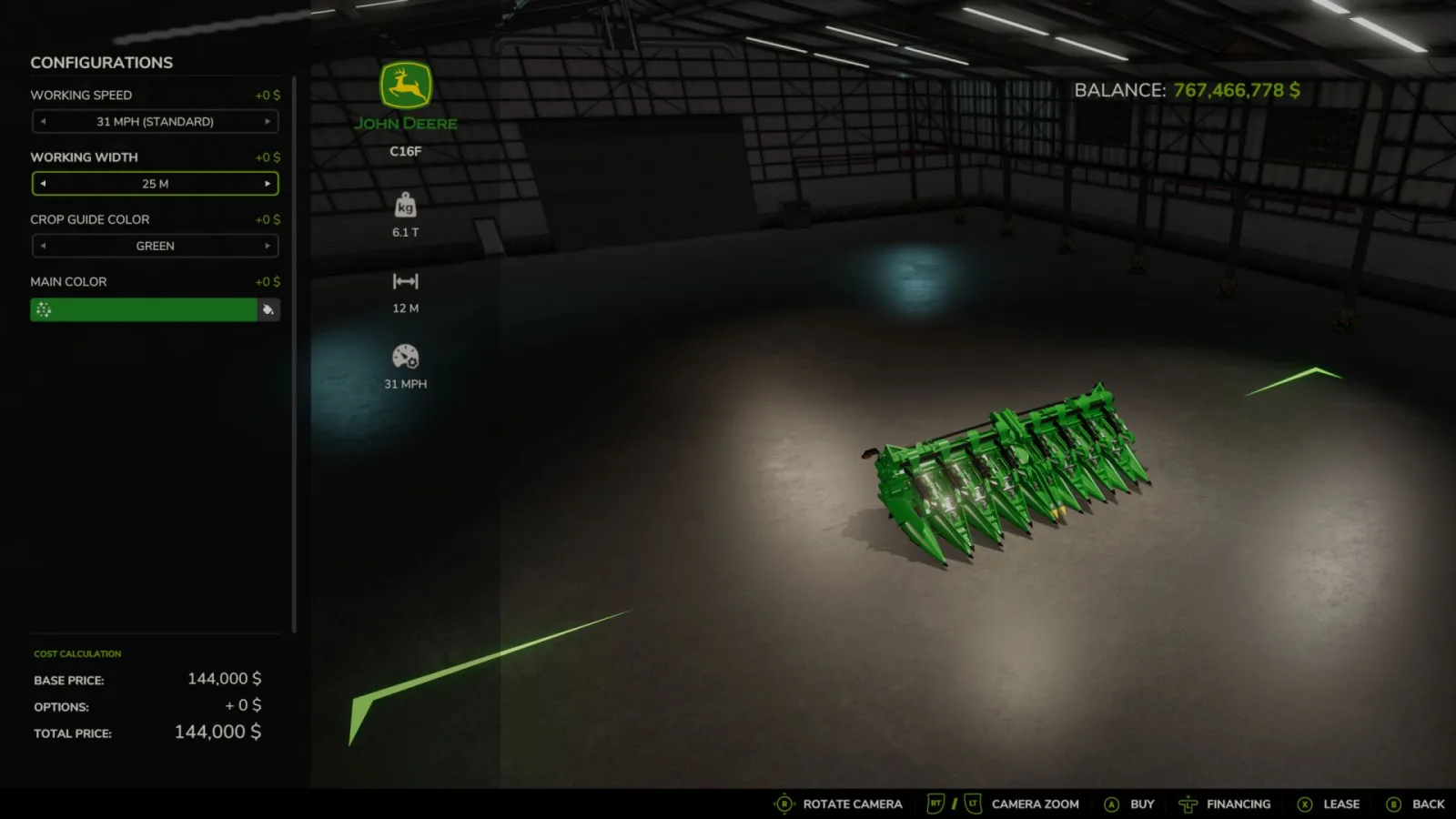 Adjustable working-width configuration FS25 - screenshot 2