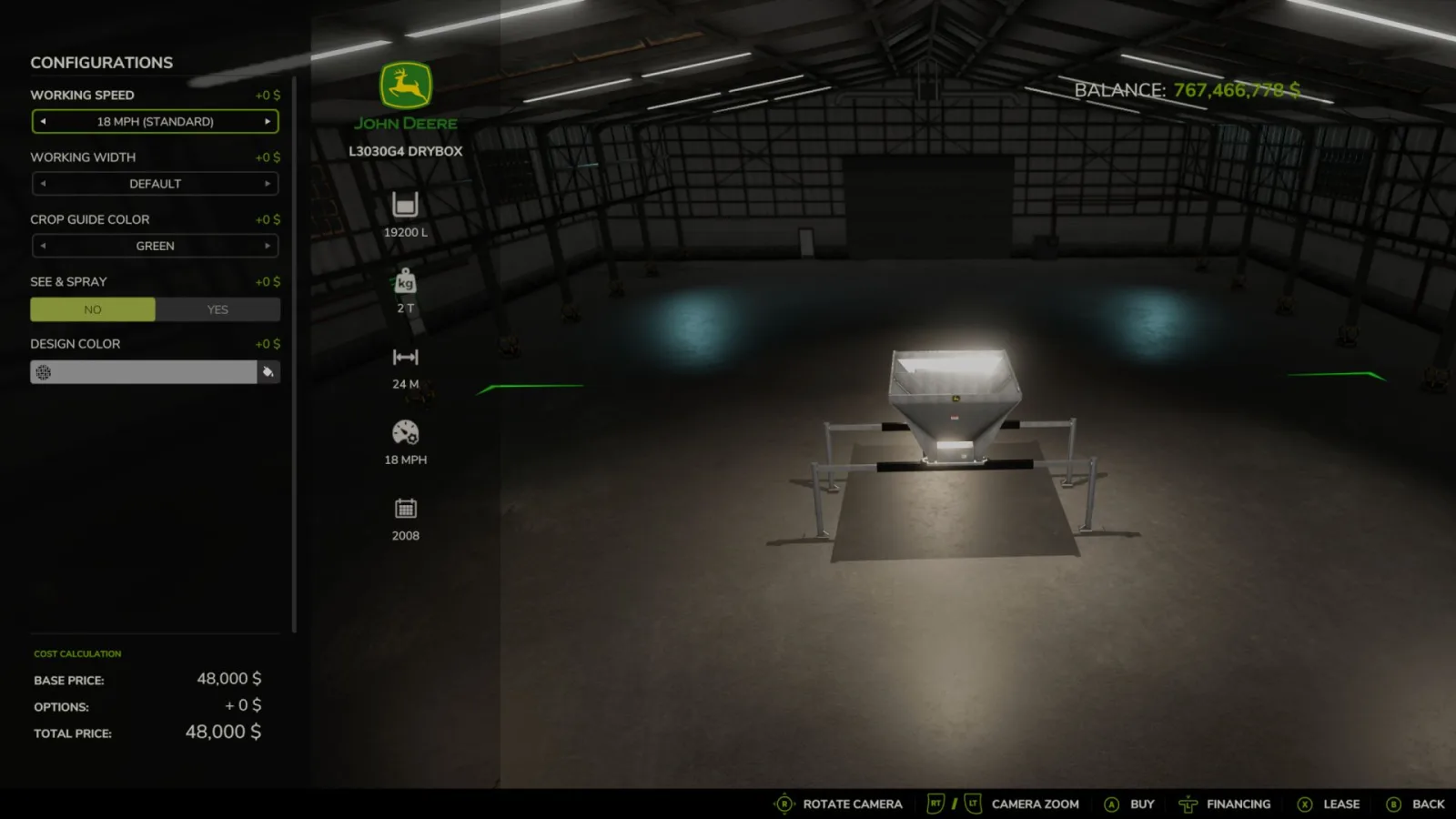 Adjustable working-width configuration FS25 - screenshot 1